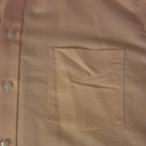 Stafford Men's Peach Button Down Shirt - Picture 5 of 9
